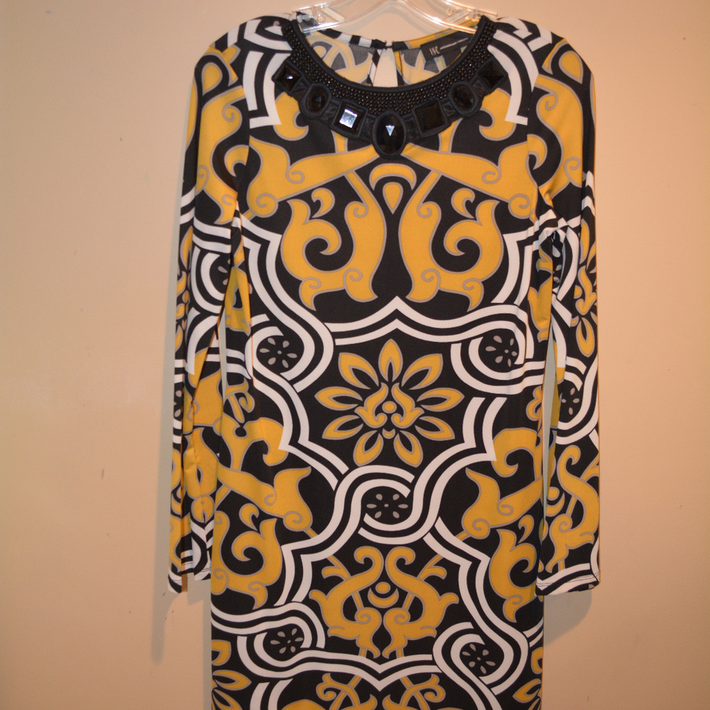 I.N.C Gold/Black/White Dress